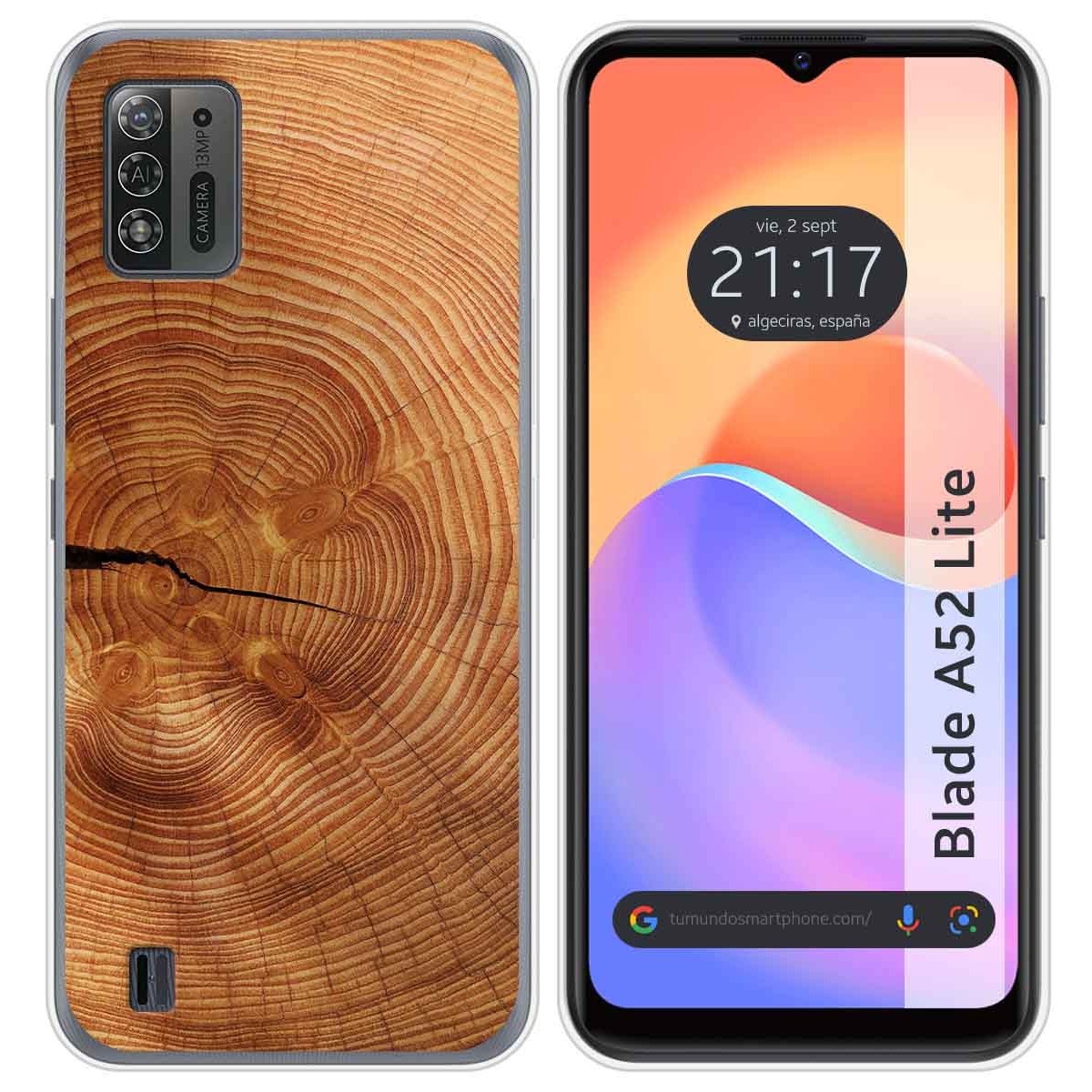Funda Silicona para ZTE Blade A52 Lite diseño Madera 04 Dibujos
