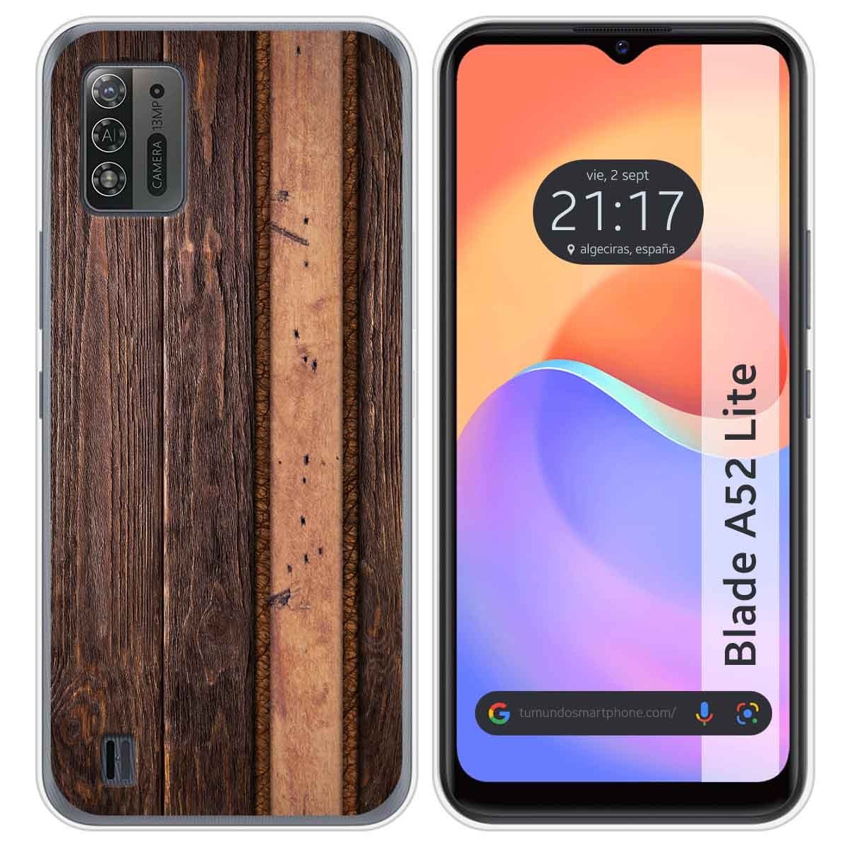 Funda Silicona para ZTE Blade A52 Lite diseño Madera 05 Dibujos