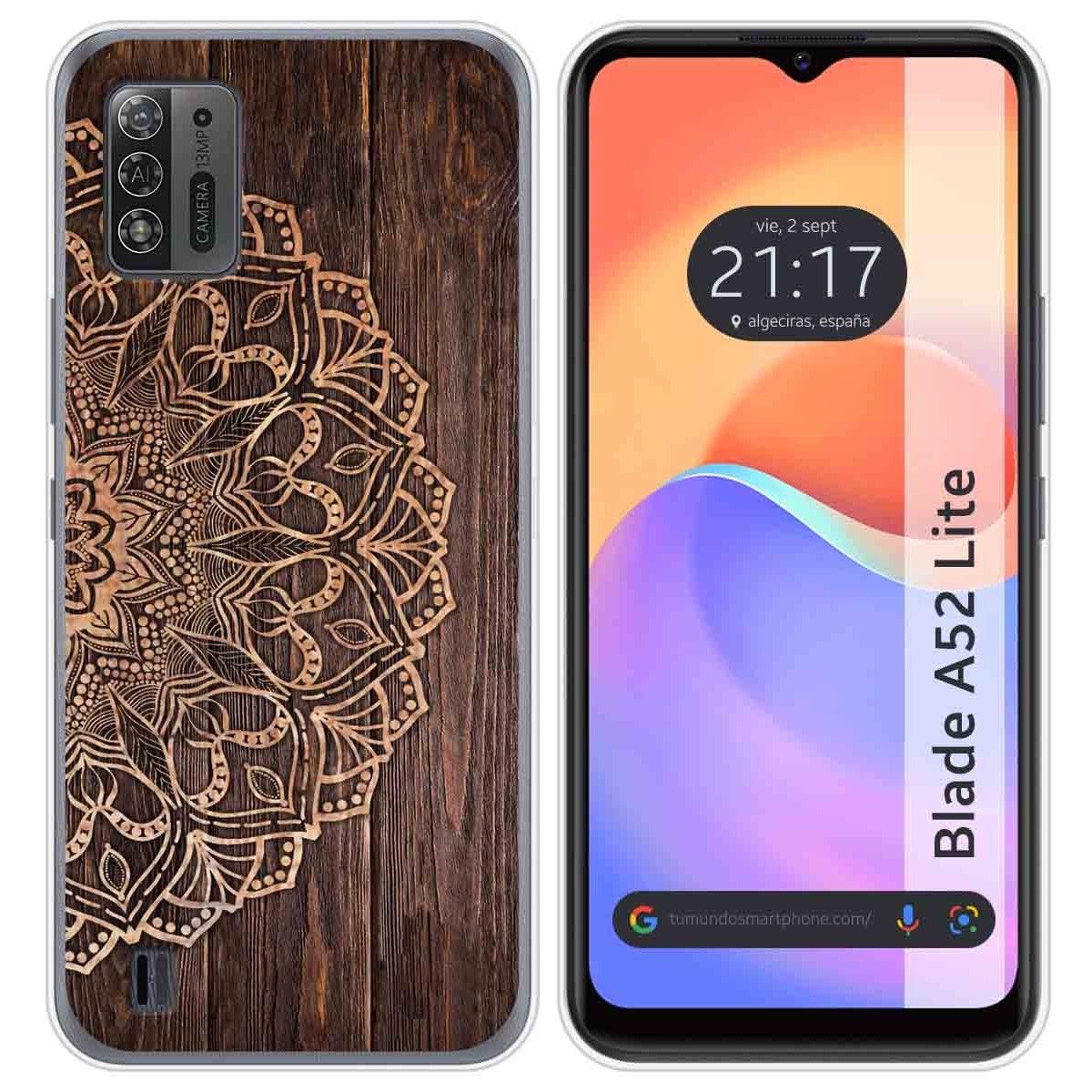 Funda Silicona para ZTE Blade A52 Lite diseño Madera 06 Dibujos