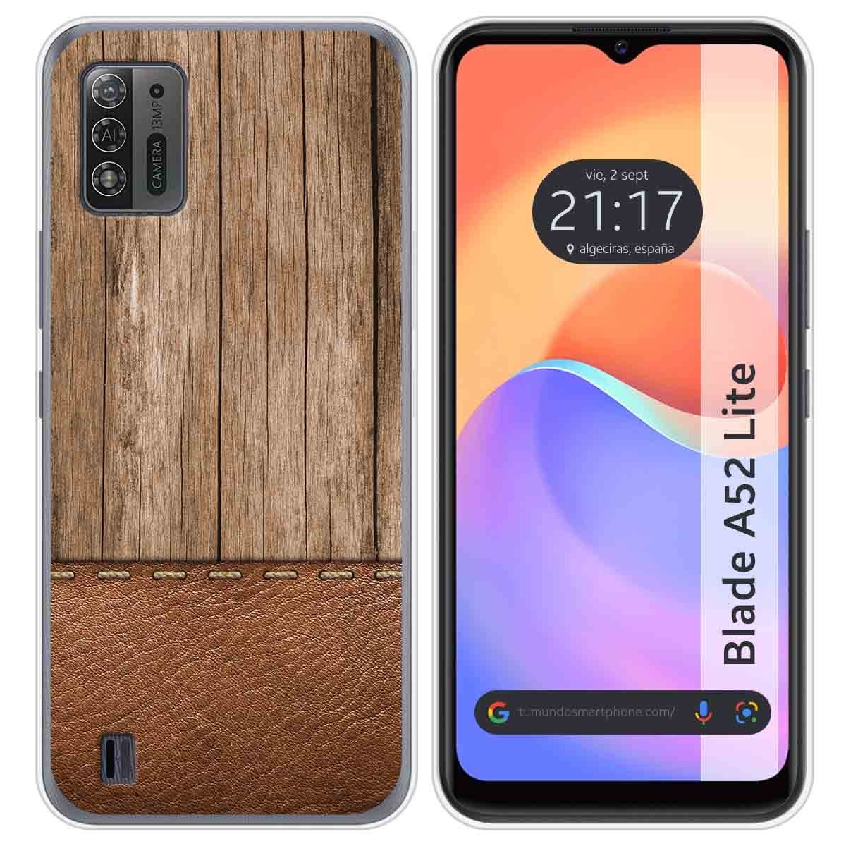 Funda Silicona para ZTE Blade A52 Lite diseño Madera 09 Dibujos