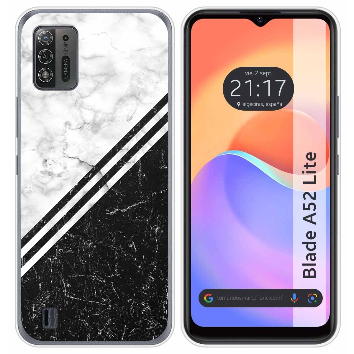 Funda Silicona para ZTE Blade A52 Lite diseño Mármol 01 Dibujos