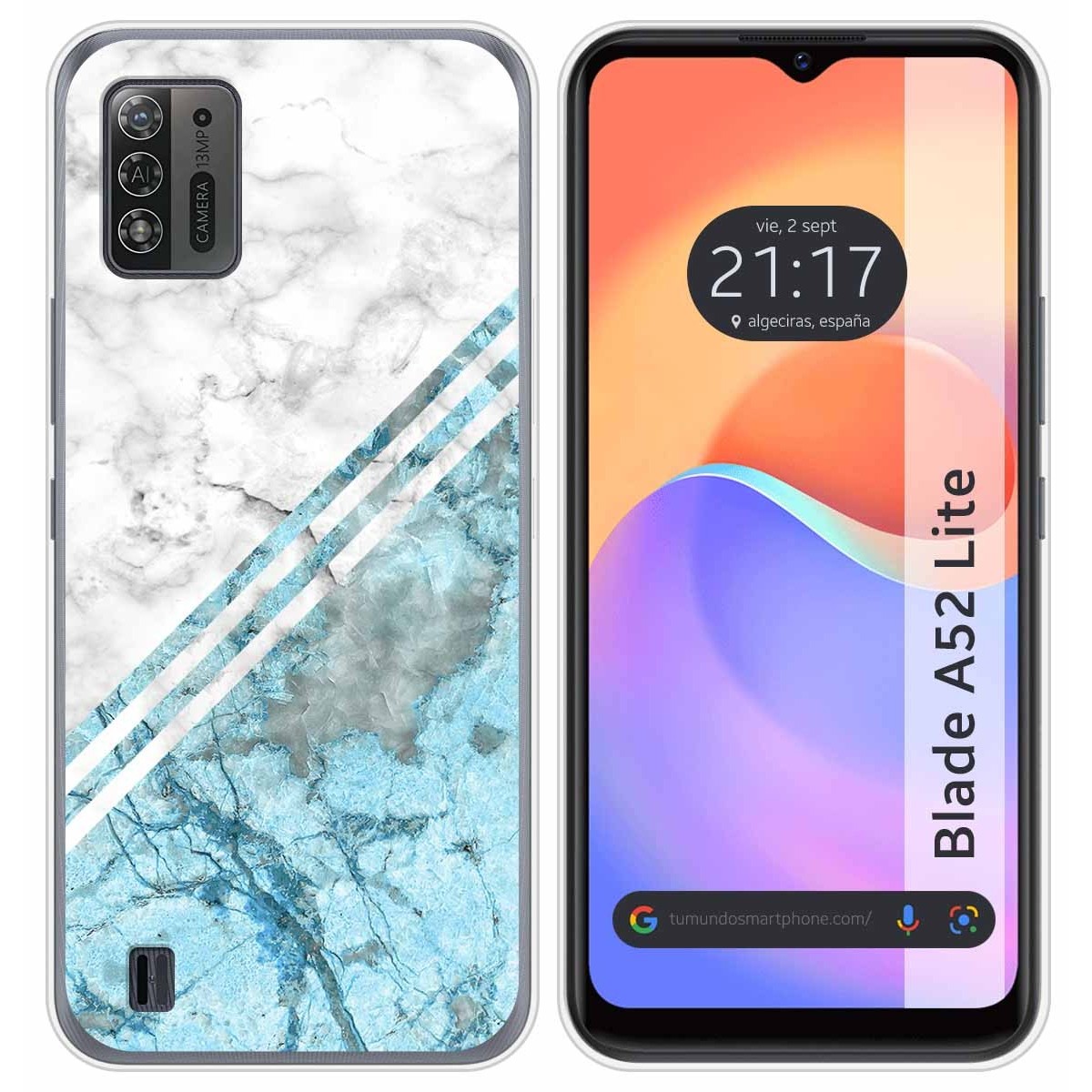Funda Silicona para ZTE Blade A52 Lite diseño Mármol 02 Dibujos