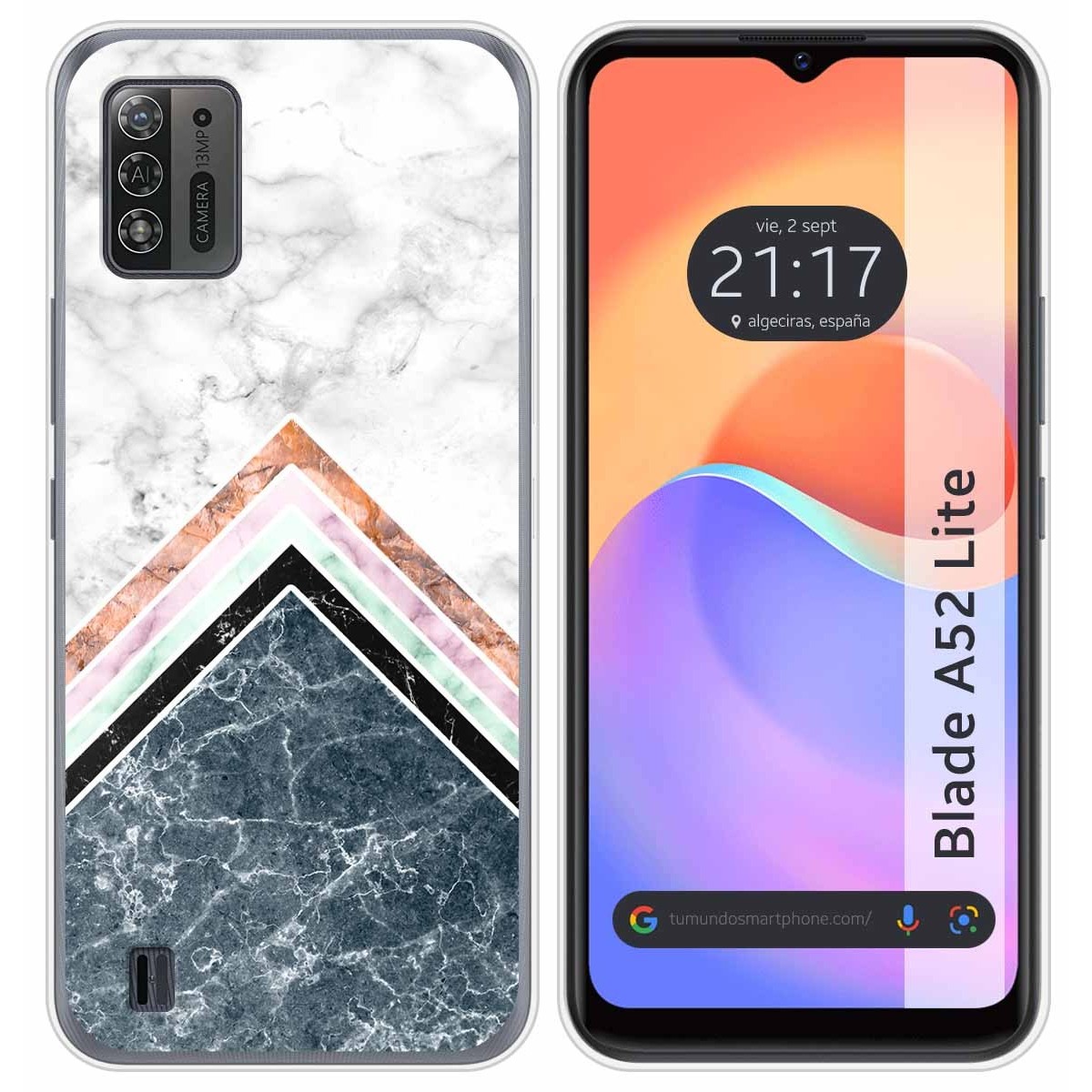 Funda Silicona para ZTE Blade A52 Lite diseño Mármol 05 Dibujos