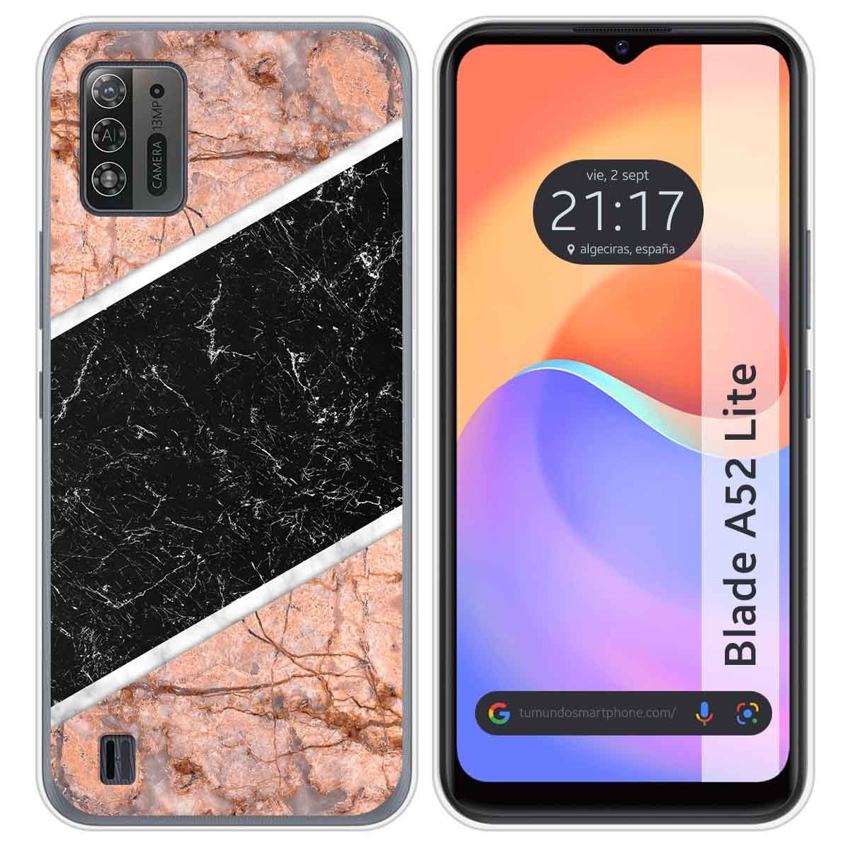 Funda Silicona para ZTE Blade A52 Lite diseño Mármol 07 Dibujos