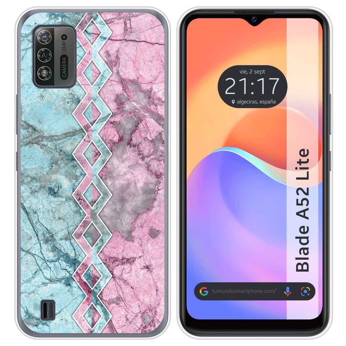 Funda Silicona para ZTE Blade A52 Lite diseño Mármol 08 Dibujos
