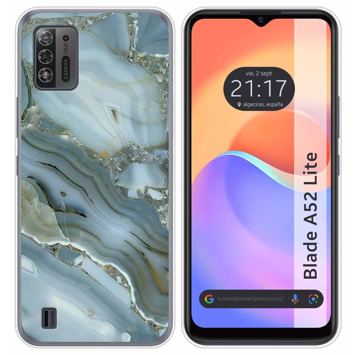 Funda Silicona para ZTE Blade A52 Lite diseño Mármol 09 Dibujos