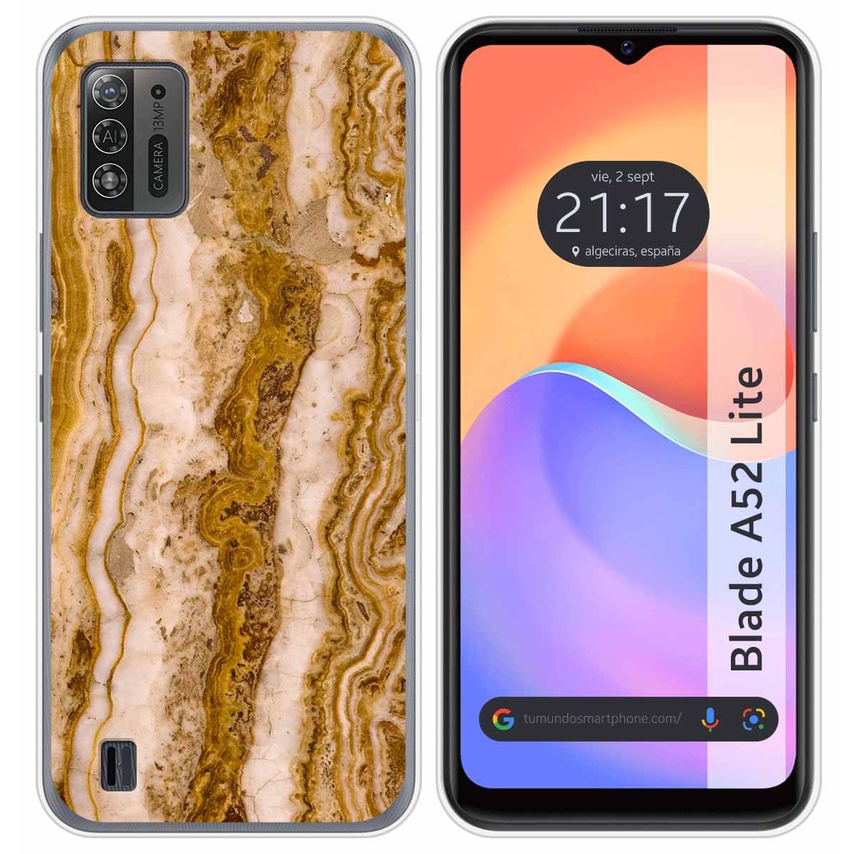 Funda Silicona para ZTE Blade A52 Lite diseño Mármol 10 Dibujos