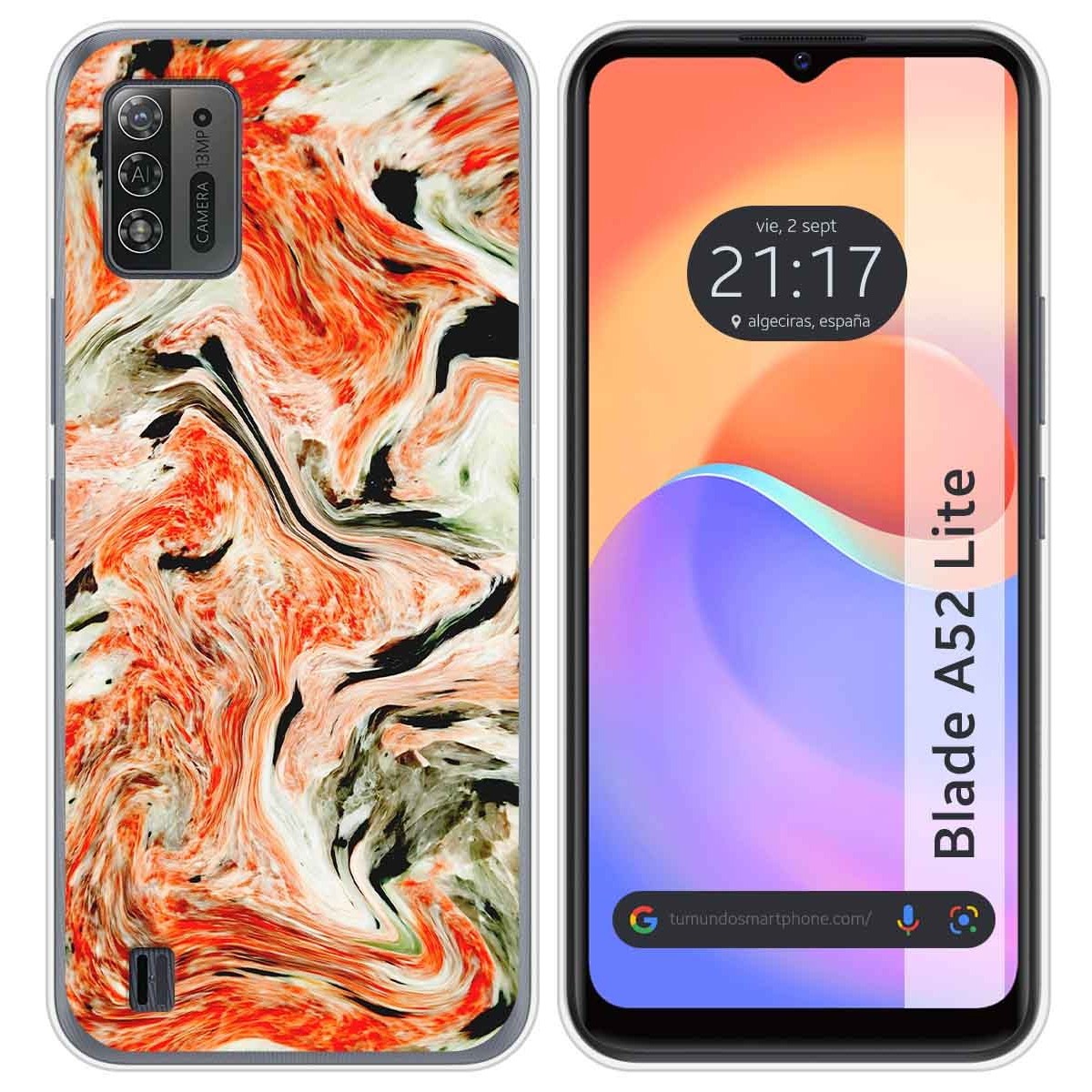 Funda Silicona para ZTE Blade A52 Lite diseño Mármol 12 Dibujos