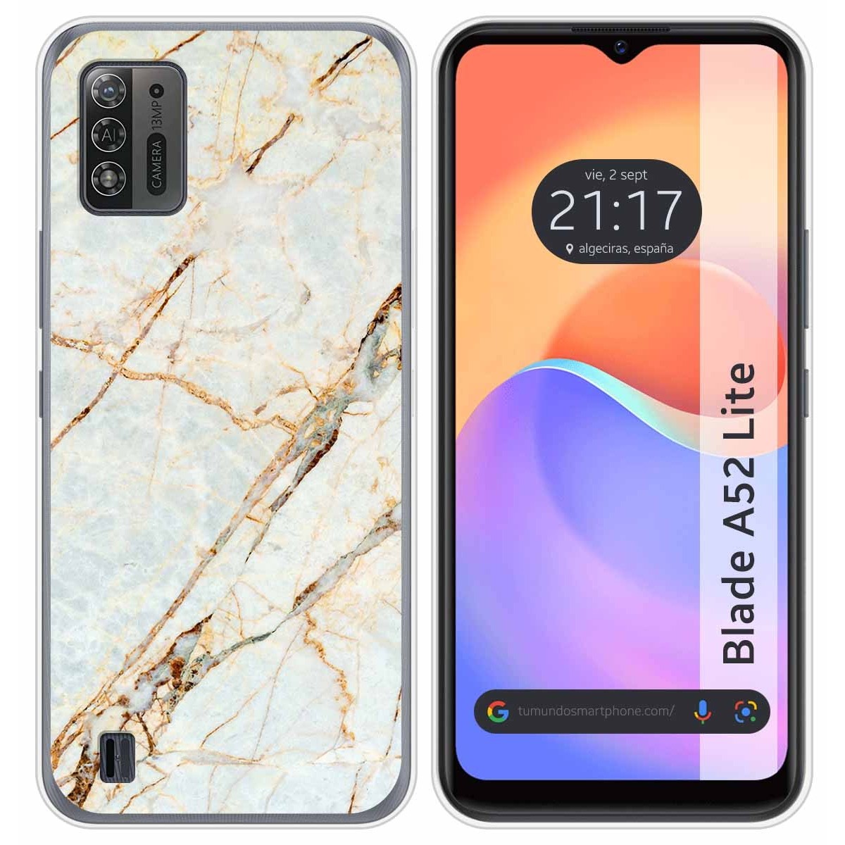 Funda Silicona para ZTE Blade A52 Lite diseño Mármol 13 Dibujos