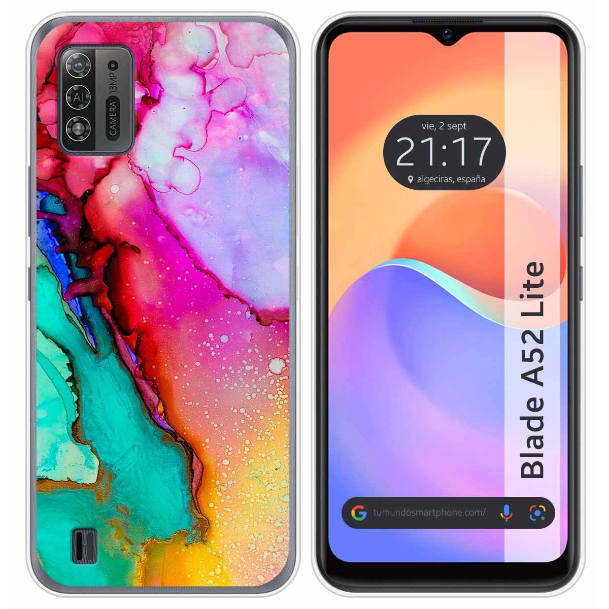 Funda Silicona para ZTE Blade A52 Lite diseño Mármol 15 Dibujos