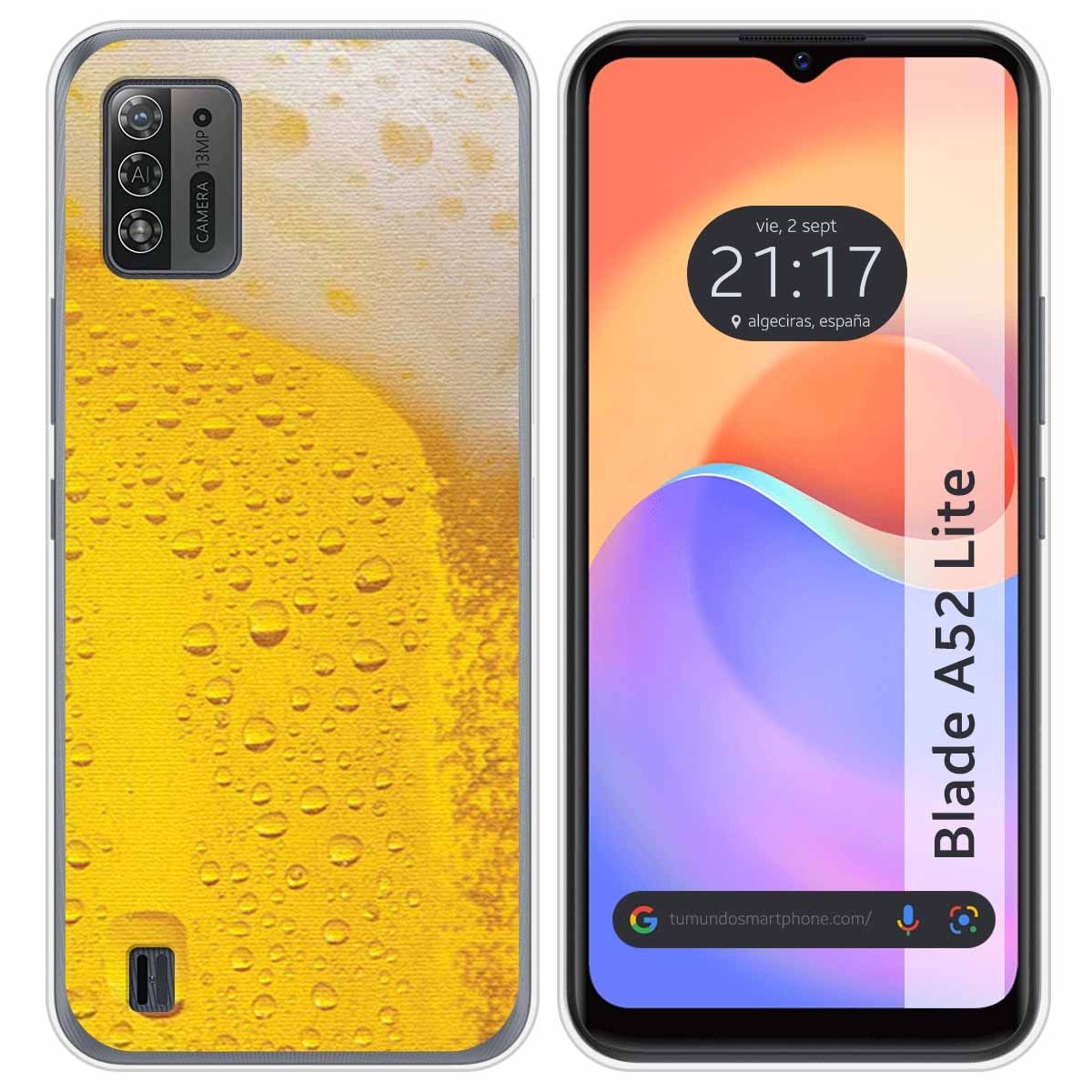 Funda Silicona para ZTE Blade A52 Lite diseño Cerveza Dibujos