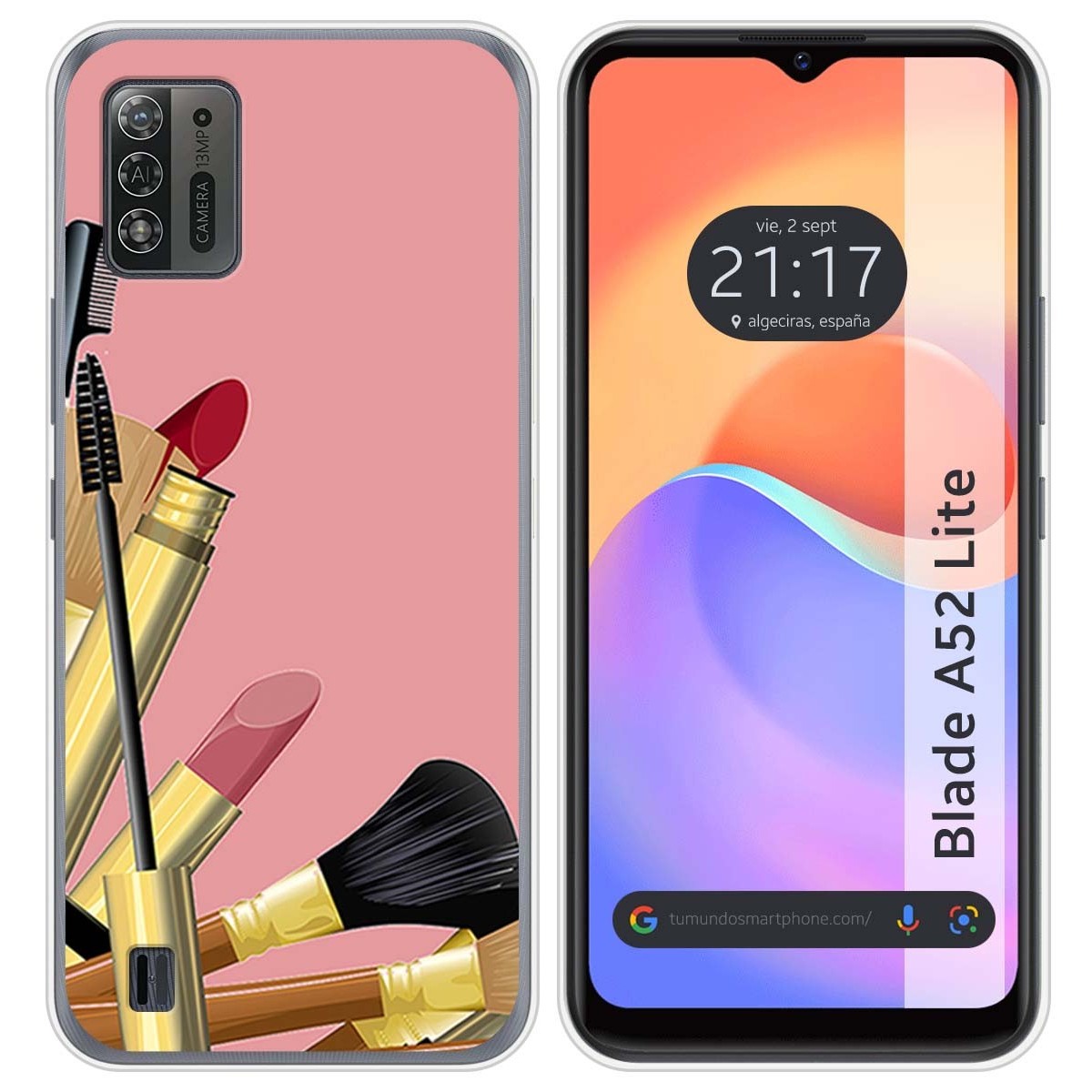 Funda Silicona para ZTE Blade A52 Lite diseño Brochas Dibujos