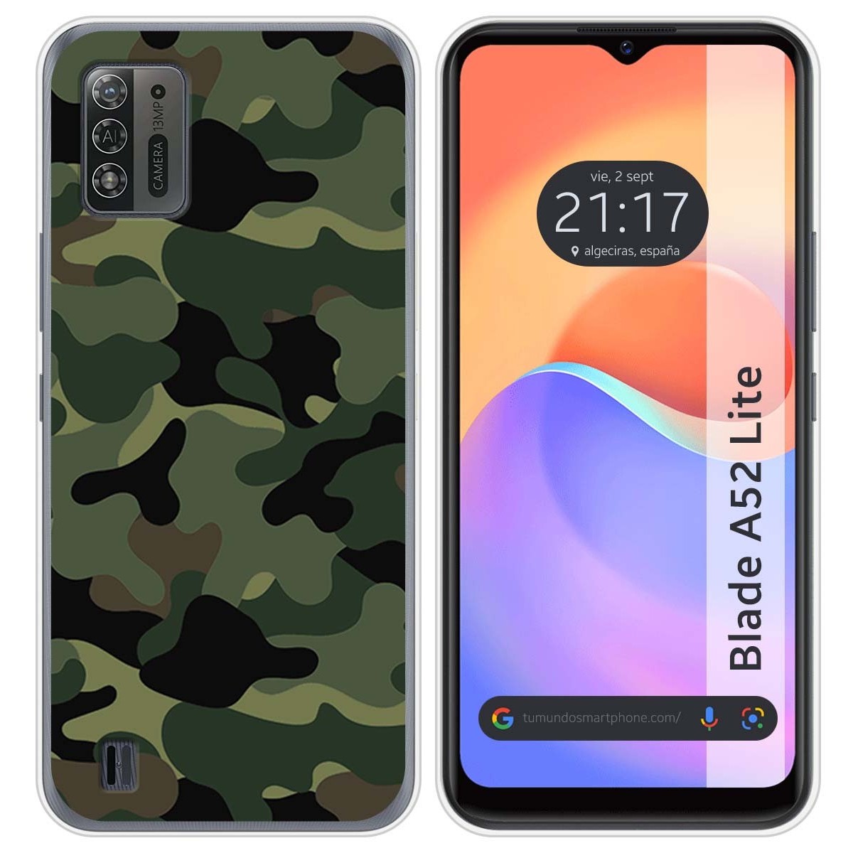 Funda Silicona para ZTE Blade A52 Lite diseño Camuflaje Dibujos