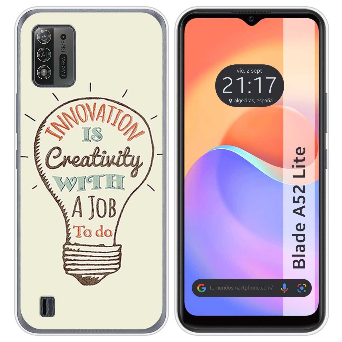 Funda Silicona para ZTE Blade A52 Lite diseño Creativity Dibujos