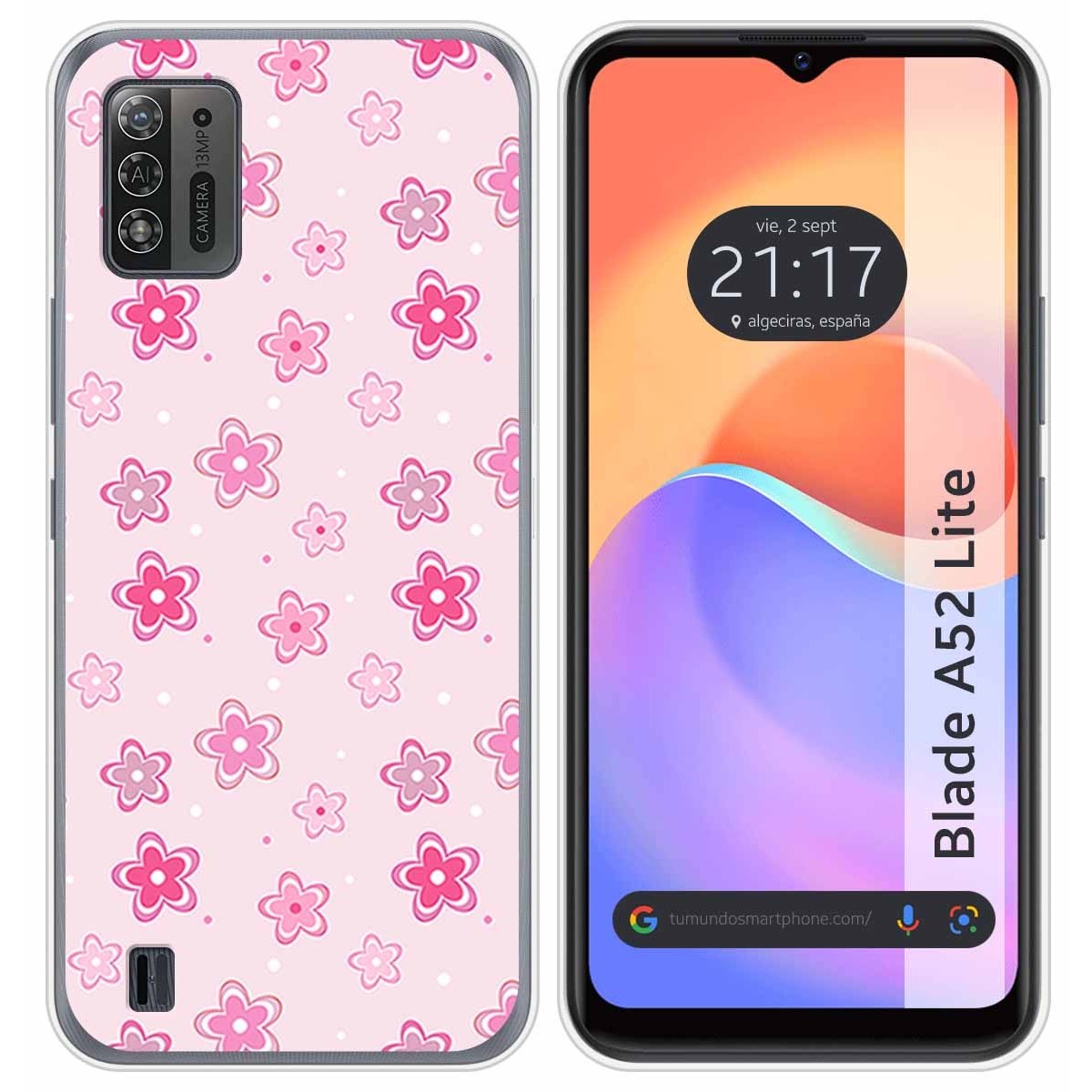 Funda Silicona para ZTE Blade A52 Lite diseño Flores Dibujos