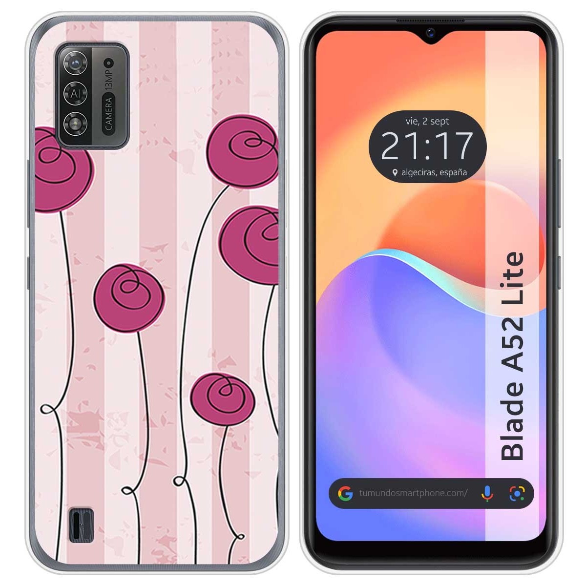 Funda Silicona para ZTE Blade A52 Lite diseño Flores Vintage Dibujos