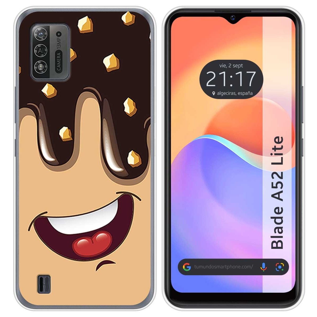 Funda Silicona para ZTE Blade A52 Lite diseño Helado Chocolate Dibujos