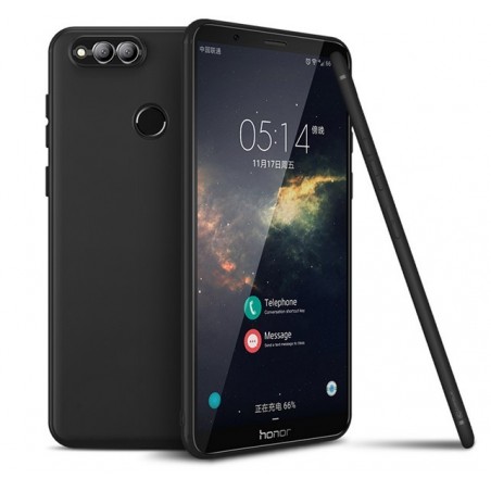 Funda Gel Tpu Tipo Mate Negra para Huawei Honor 7X
