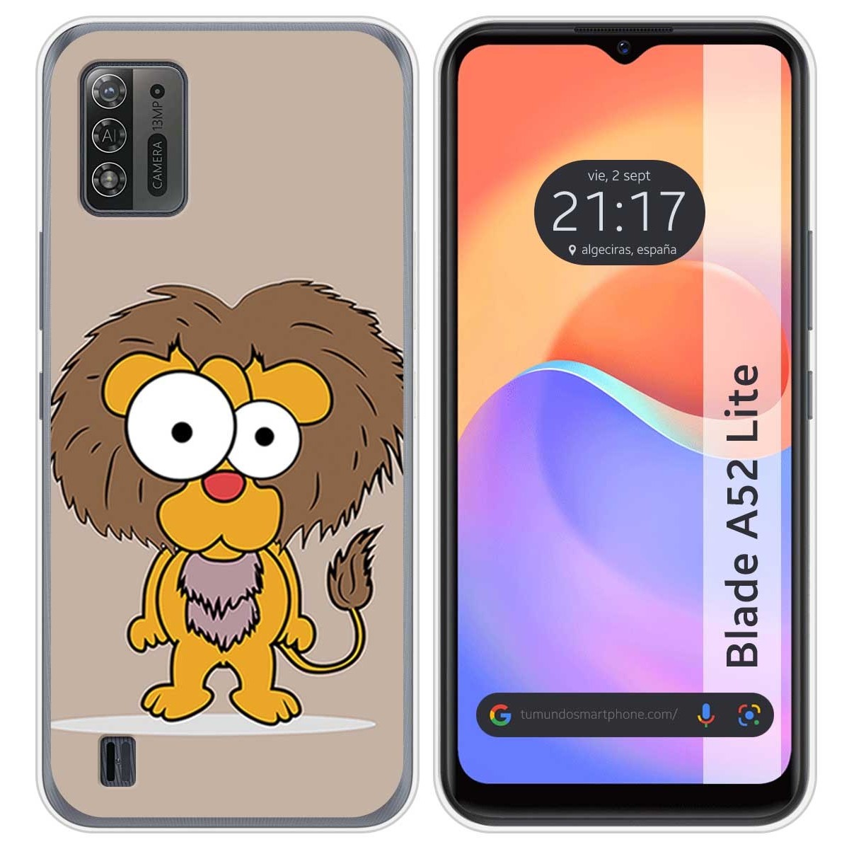 Funda Silicona para ZTE Blade A52 Lite diseño Leon Dibujos