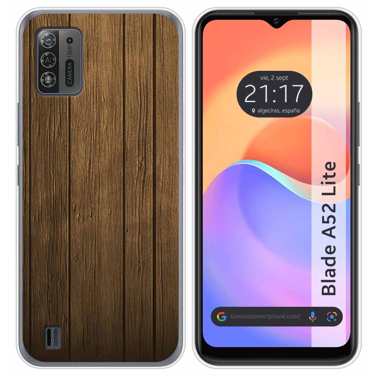 Funda Silicona para ZTE Blade A52 Lite diseño Madera Dibujos