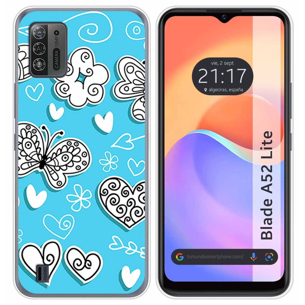Funda Silicona para ZTE Blade A52 Lite diseño Mariposas Dibujos