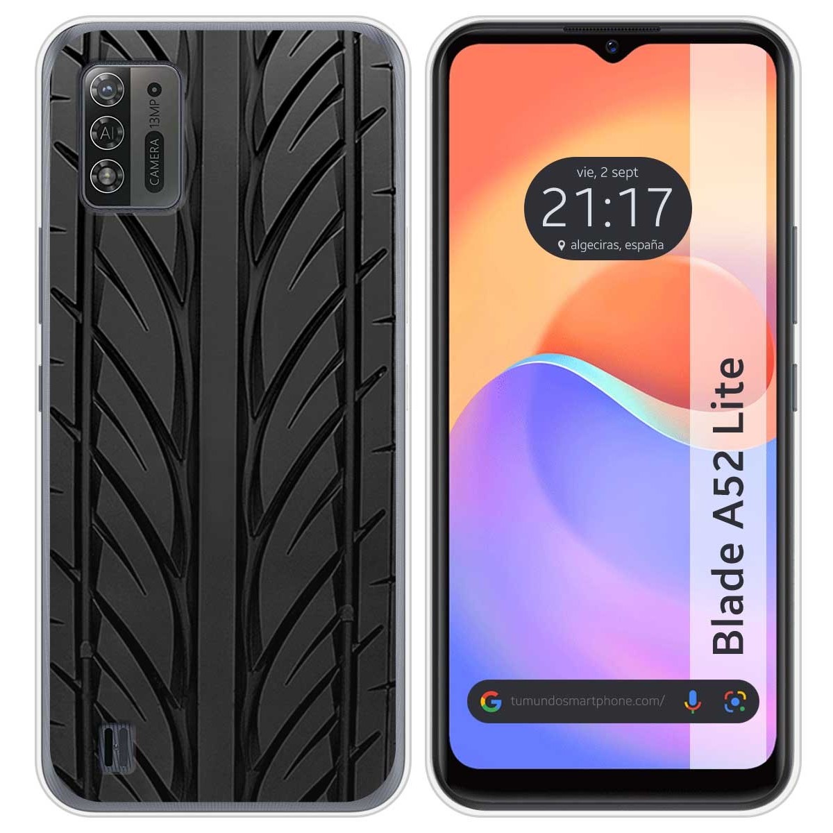 Funda Silicona para ZTE Blade A52 Lite diseño Neumatico Dibujos