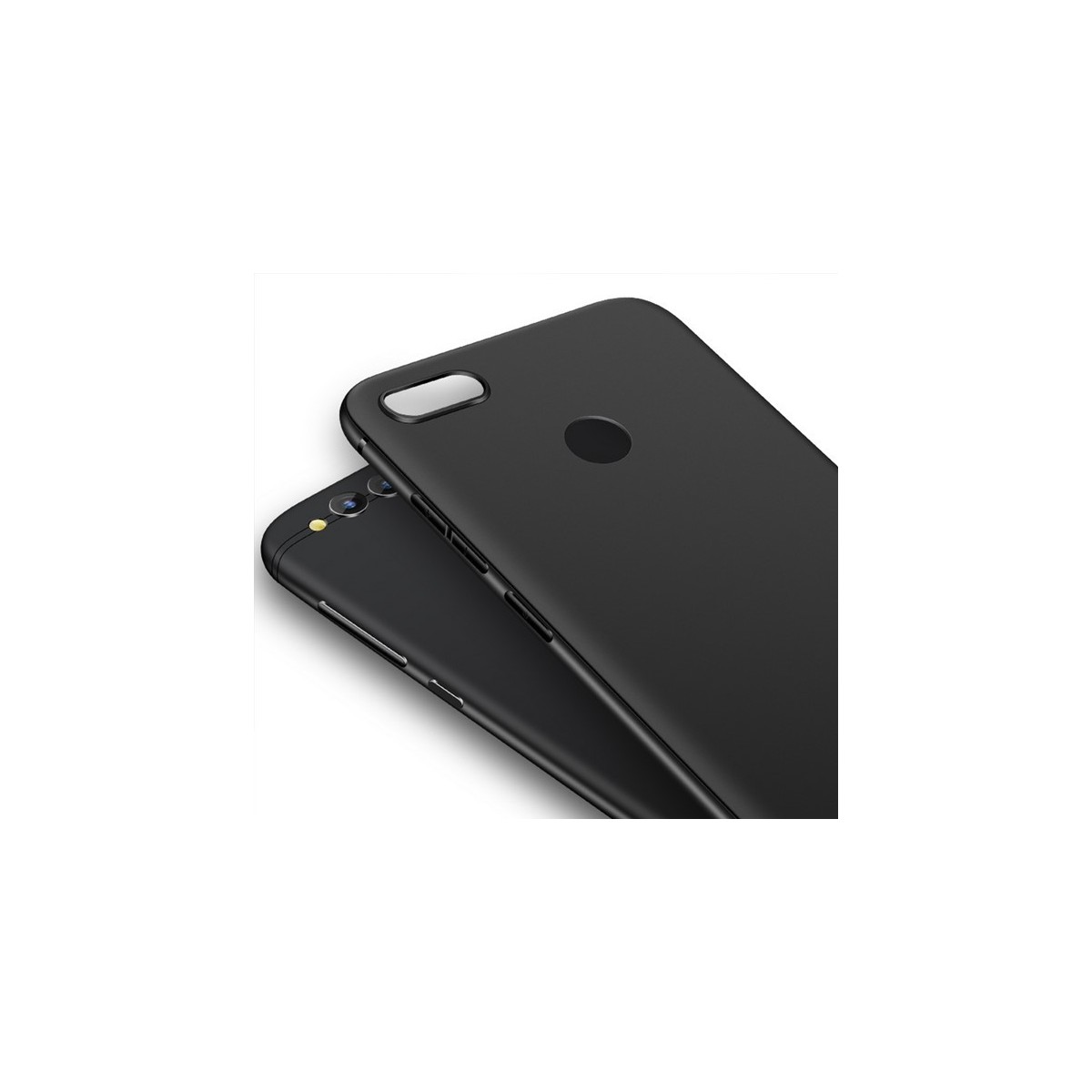 Funda Gel Tpu Tipo Mate Negra para Huawei Honor 7X