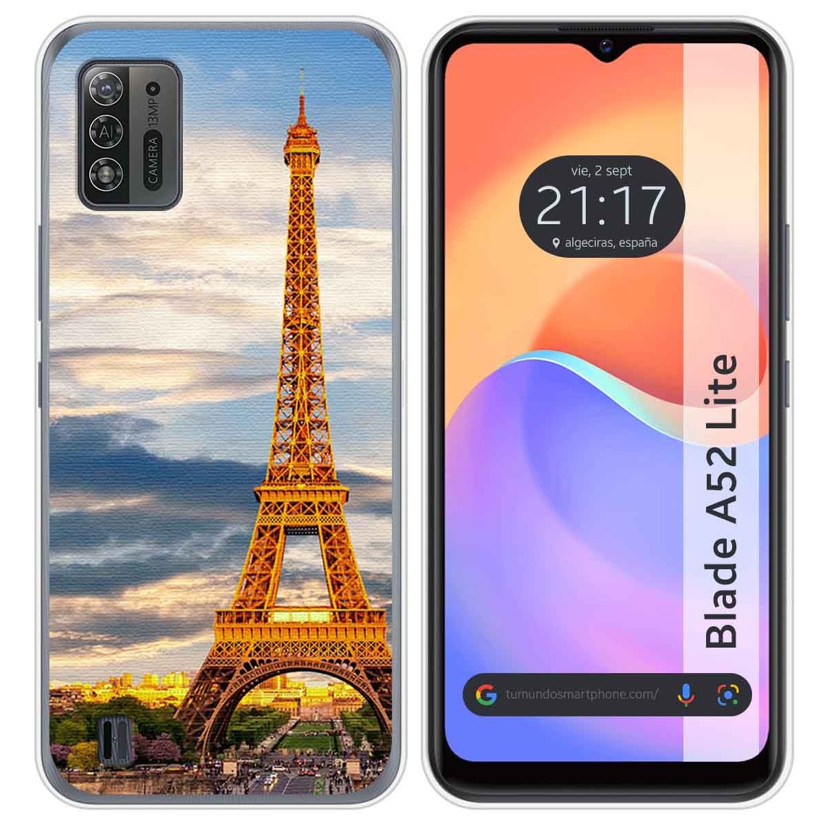 Funda Silicona para ZTE Blade A52 Lite diseño Paris Dibujos
