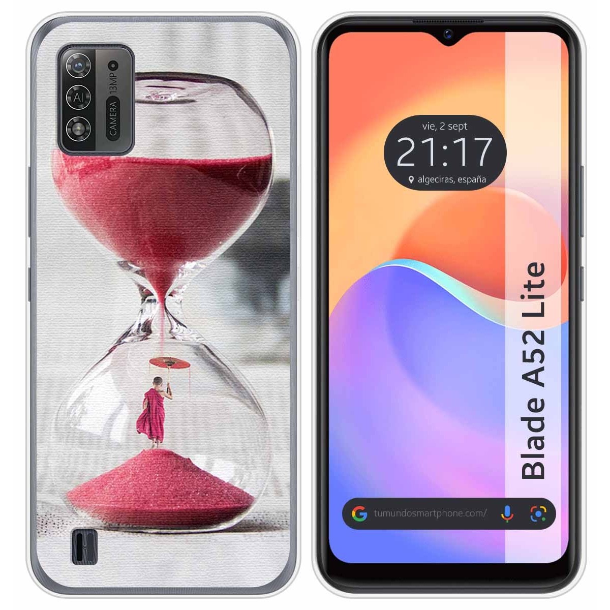 Funda Silicona para ZTE Blade A52 Lite diseño Reloj Dibujos