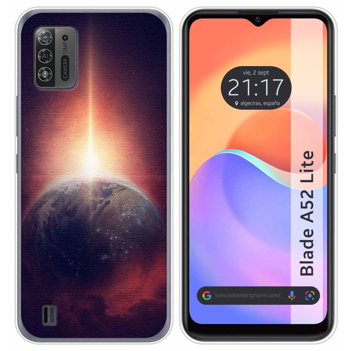 Funda Silicona para ZTE Blade A52 Lite diseño Tierra Dibujos