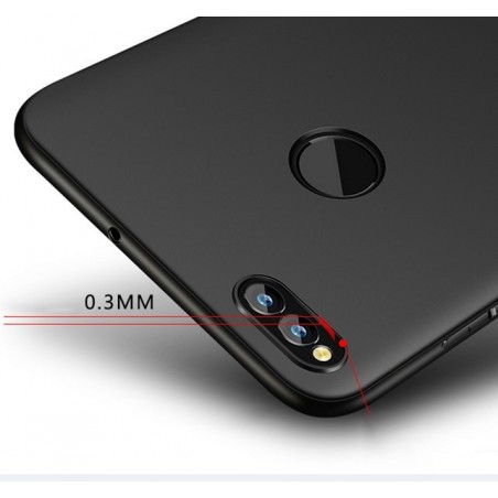 Funda Gel Tpu Tipo Mate Negra para Huawei Honor 7X