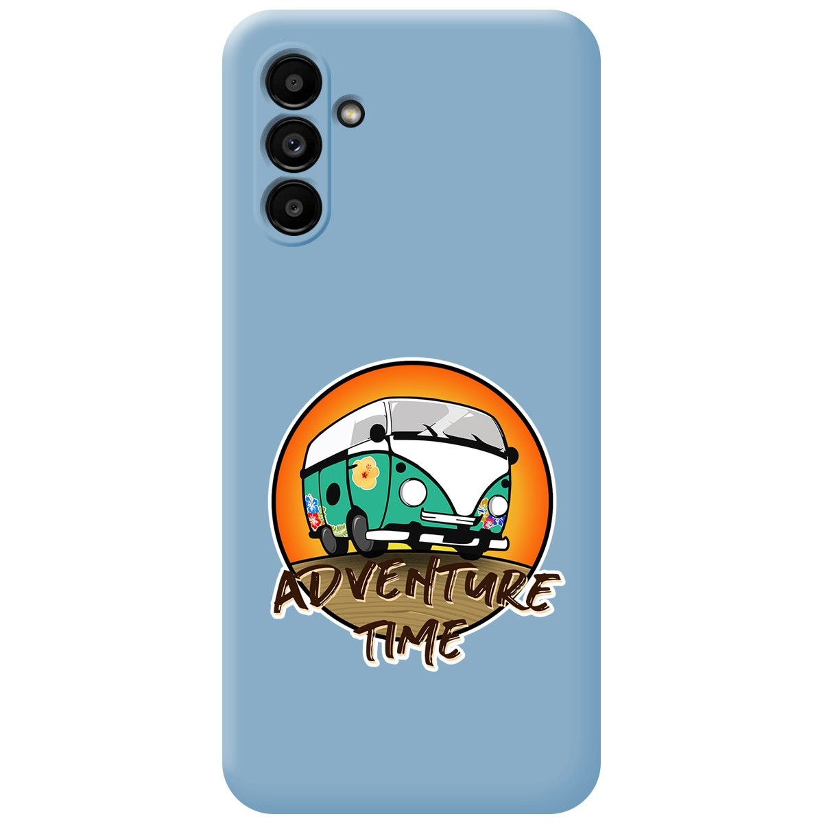 Funda Silicona Líquida Azul para Samsung Galaxy A04s diseño Adventure Time Dibujos