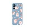 Funda Silicona Líquida Azul para Samsung Galaxy A04s diseño Cerdos Dibujos