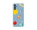 Funda Silicona Líquida Azul para Samsung Galaxy A04s diseño Espacio Dibujos