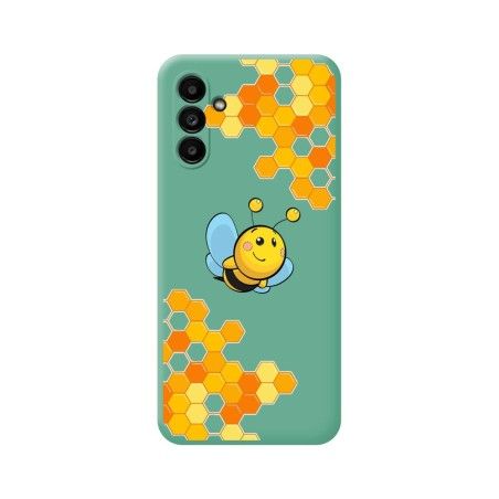 Funda Silicona Líquida Verde para Samsung Galaxy A04s diseño Abeja Dibujos
