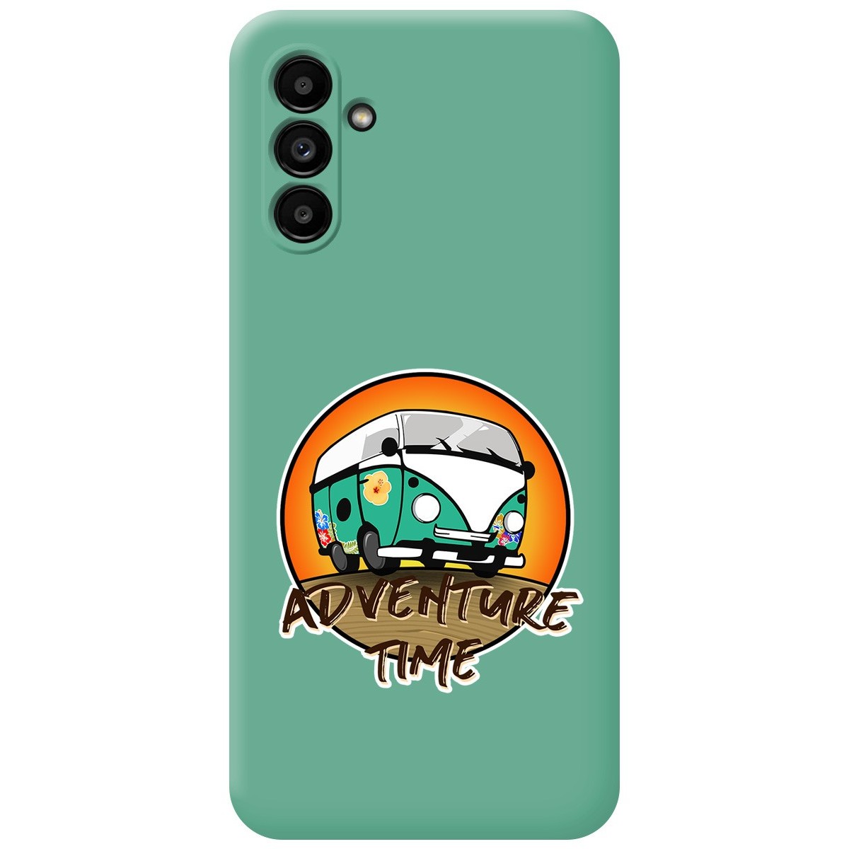 Funda Silicona Líquida Verde para Samsung Galaxy A04s diseño Adventure Time Dibujos