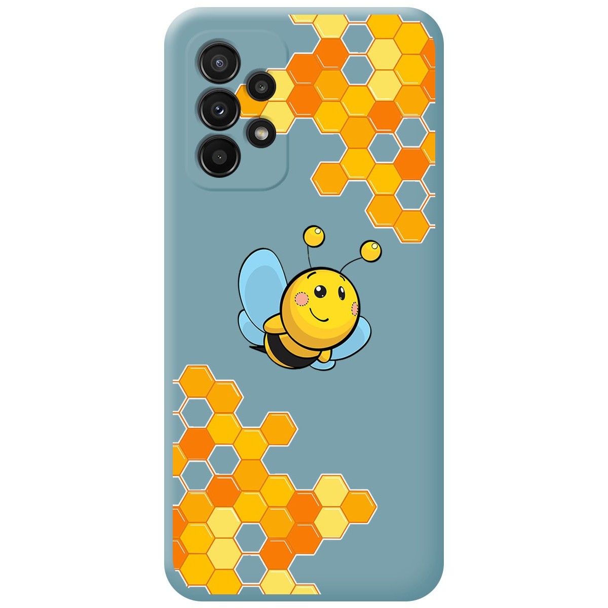 Funda Silicona Líquida Azul para Samsung Galaxy A23 5G diseño Abeja Dibujos