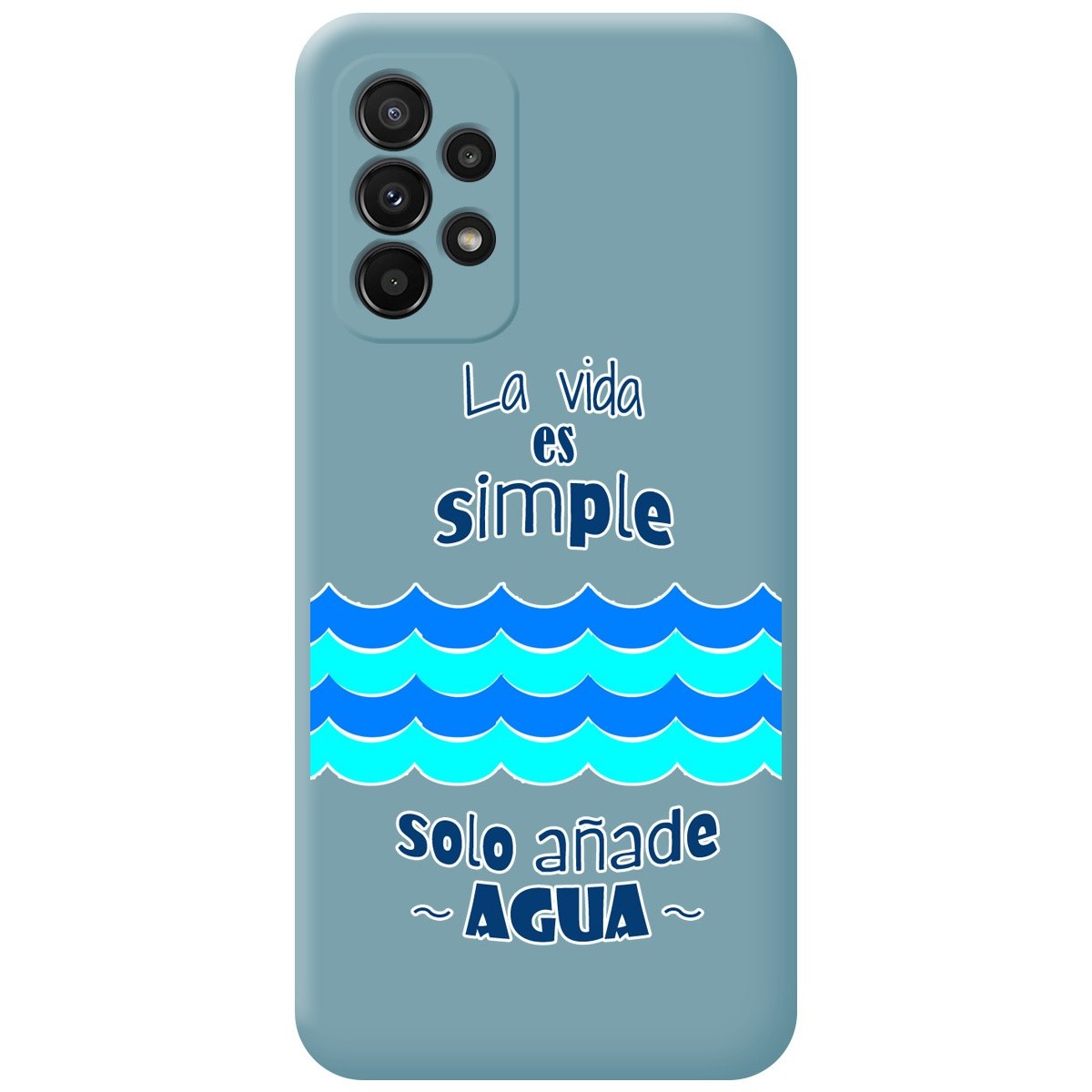 Funda Silicona Líquida Azul para Samsung Galaxy A23 5G diseño Agua Dibujos