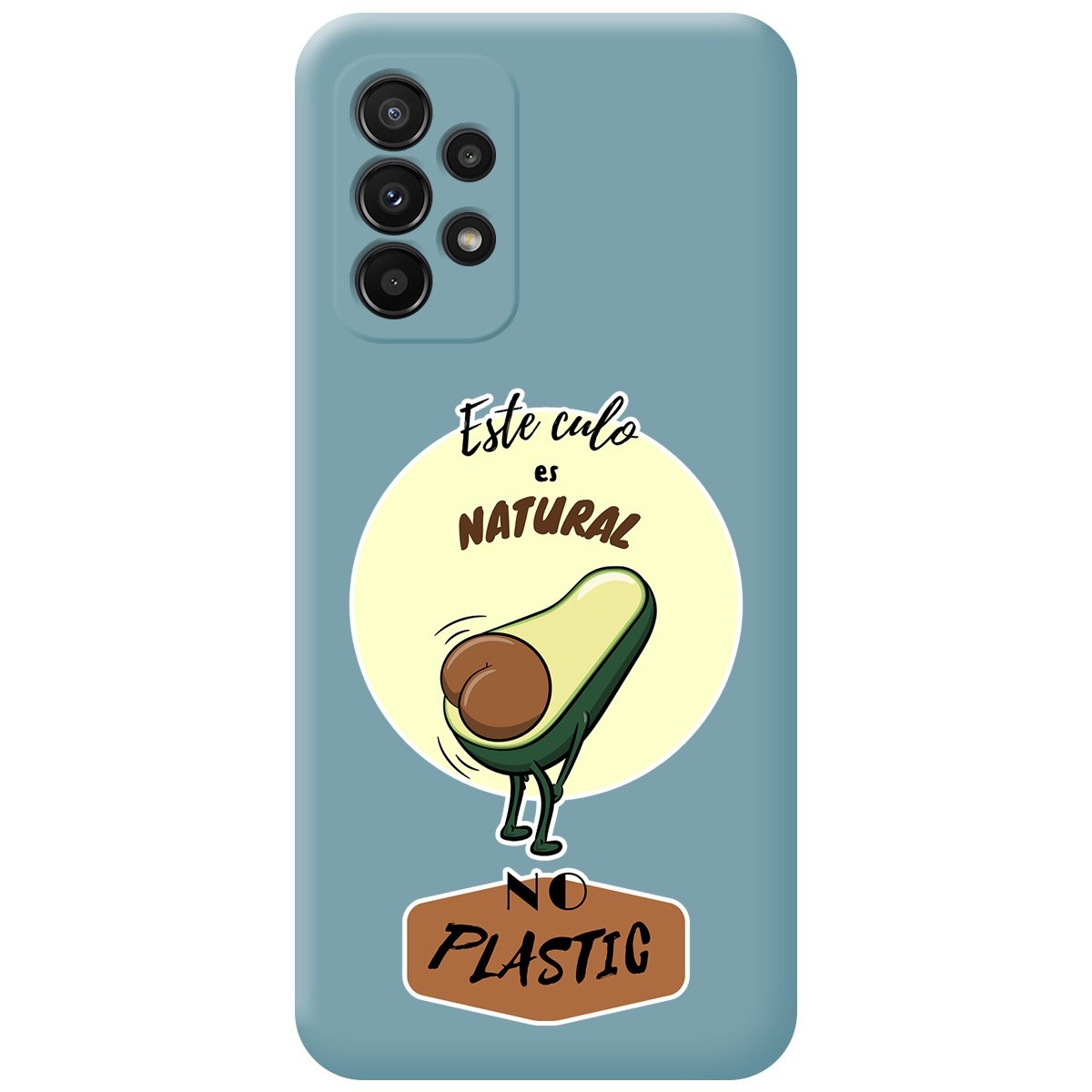 Funda Silicona Líquida Azul para Samsung Galaxy A23 5G diseño Culo Natural Dibujos