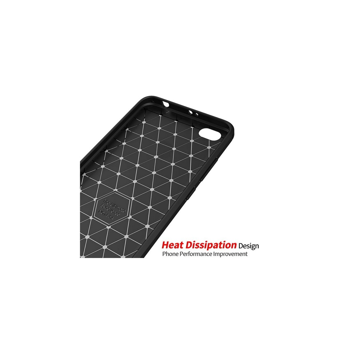 Funda Gel Tpu Tipo Carbon Negra para Xiaomi Redmi Note 5A