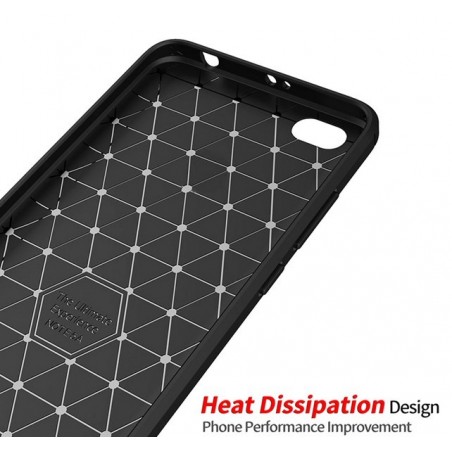 Funda Gel Tpu Tipo Carbon Negra para Xiaomi Redmi Note 5A