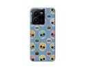 Funda Silicona Líquida Azul para Vivo Y35 / Y22s diseño Catrina Dibujos