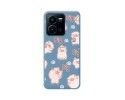 Funda Silicona Líquida Azul para Vivo Y35 / Y22s diseño Cerdos Dibujos