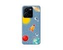 Funda Silicona Líquida Azul para Vivo Y35 / Y22s diseño Espacio Dibujos