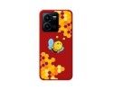 Funda Silicona Líquida Roja para Vivo Y35 / Y22s diseño Abeja Dibujos