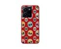 Funda Silicona Líquida Roja para Vivo Y35 / Y22s diseño Catrina Dibujos