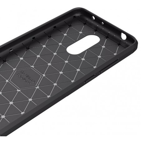Funda Gel Tpu Tipo Carbon Negra para Xiaomi Redmi 5 Plus