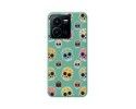 Funda Silicona Líquida Verde para Vivo Y35 / Y22s diseño Catrina Dibujos