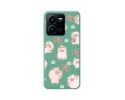 Funda Silicona Líquida Verde para Vivo Y35 / Y22s diseño Cerdos Dibujos