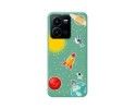 Funda Silicona Líquida Verde para Vivo Y35 / Y22s diseño Espacio Dibujos